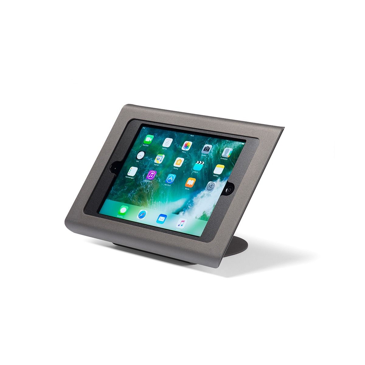 iPad Diebstahlsicherung als Tisch und Thekenhalterung mit Schwannenhals und  Ladefunktion - xMount@Desk Secure2