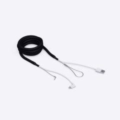 Reinforced MFi-approved 2 metre lightning to USB-C cable Black