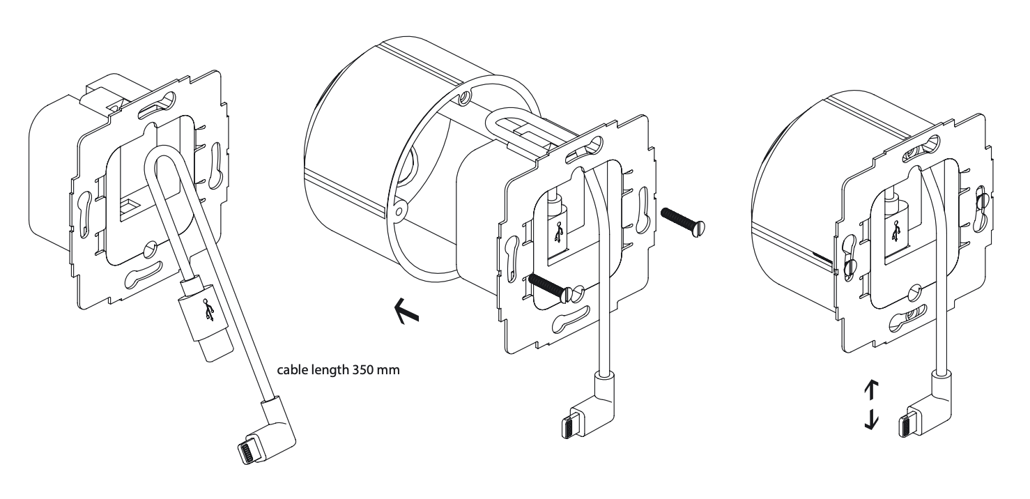 Unterputz Netzteil, 20W mit USB-C PD-Anschluß| sCharge s48 C