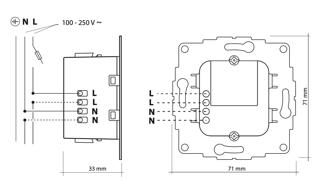 Displine 20W USB-C Unterputz Netzteil für Tablets und iPads