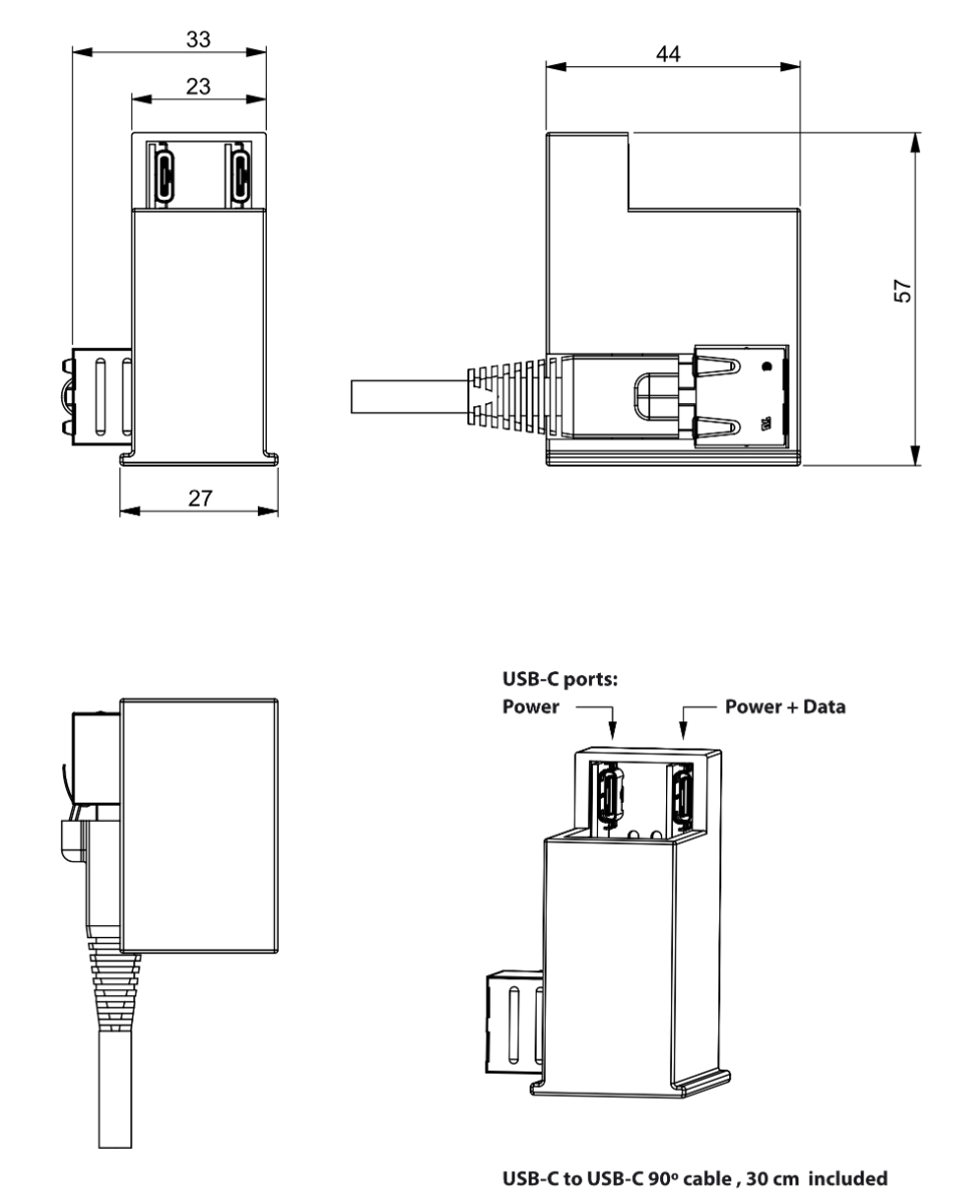 sCharge PoE FIT: USB-C Strom- und Datenverbindungslösung