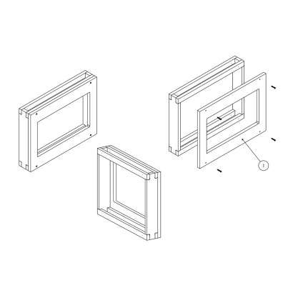 Feuchtigkeitsbeständige MDF-Box 205X307 für Wall-Smart Montagen